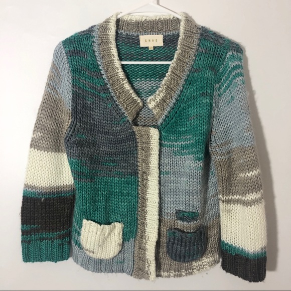 Anthro SHAE cozy cardigan sweater medium - Picture 3 of 8